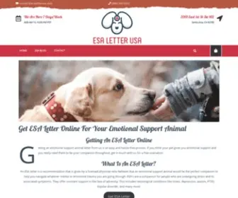 Esaletterusa.com(Getting an ESA Letter Online Getting an emotional support animal letter from us) Screenshot