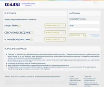 Esaliens24.pl(Inwestycje w funduszach Esaliens przez Internet) Screenshot