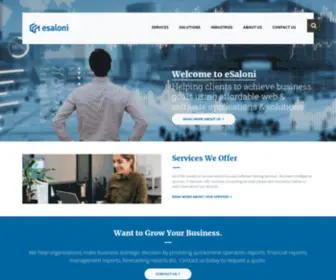 Esaloni.co.uk(Technology, IT Consulting and Outsourcing Services Company) Screenshot