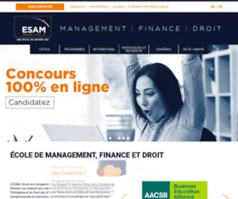 Esam-Ecoles.com(École de Management Finance Droit Paris Lyon Toulouse Rennes) Screenshot
