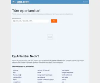 Esanlamlisi.net(Eş) Screenshot