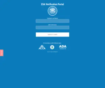 Esaverification.org(ESA Verification Page) Screenshot