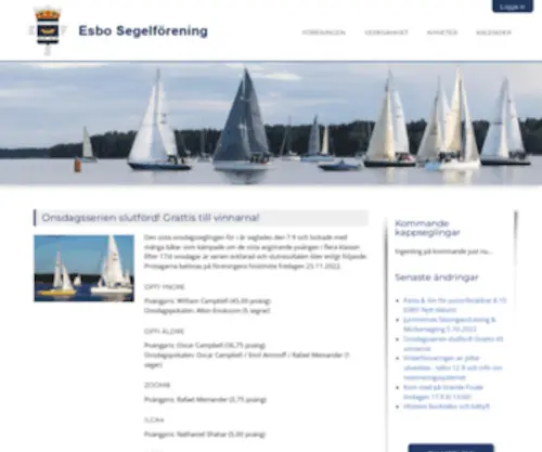 Esbosegelforening.fi(Esbo Segelförening) Screenshot