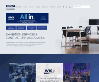 Esca.org(Exhibition Services and Contractors Association) Screenshot