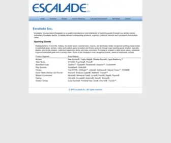 Escaladeinc.com(Escalade Inc) Screenshot