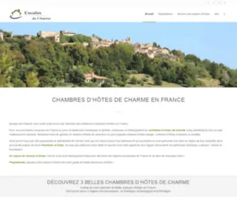 Escales-DE-Charme.com(Chambres d'hôtes de charme en France) Screenshot