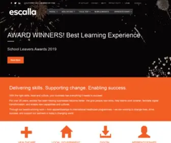 Escalla.co.uk(Healthcare, Local Government & Apprenticeships) Screenshot