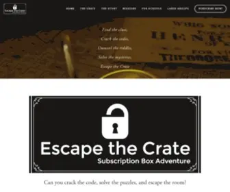 Escape-The-Crate.com(Escape room subscription box with bi) Screenshot