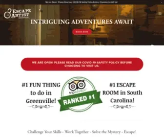 Escapeartistgreenville.com(Escape Artist Greenville) Screenshot