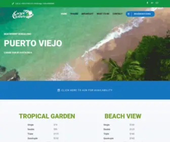 Escapecaribeno.com(Hotels in Pueto Viejo: Escape Caribeño Bungalows) Screenshot