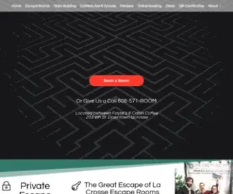 Escapelacrosse.com(The Great Escape of La Crosse Escape Room) Screenshot