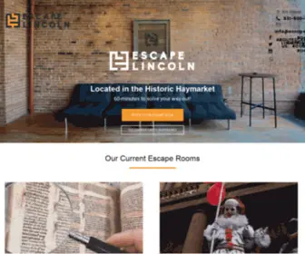 Escapelincoln.com(Lincoln's first escape room) Screenshot