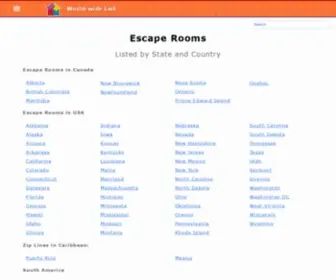 Escaperoomplayer.com(Escape Rooms Listed by State and Country) Screenshot