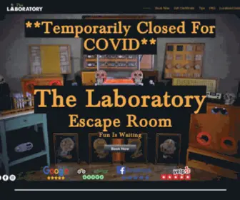 Escapethelaboratory.com(The Laboratory Escape Room) Screenshot