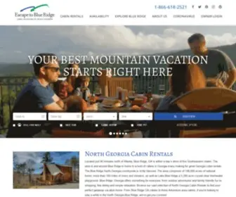 Escapetoblueridge.com(North Georgia Cabin Rentals) Screenshot