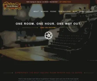Escapeworksdenver.com(Escape Room Denver) Screenshot