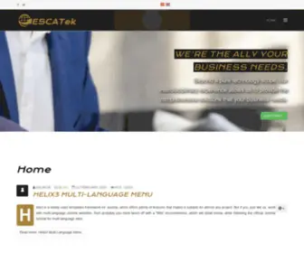 Escatek.com(Provider of professional solutions on Information Technologies) Screenshot