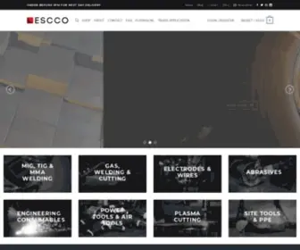 Escco.co.uk(Welding & Engineering Consumables & Equipment) Screenshot