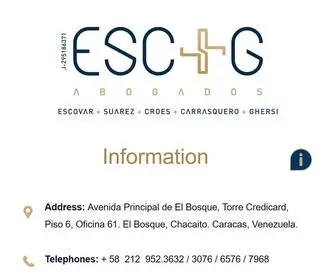 ESCG.com.ve(G Abogados) Screenshot