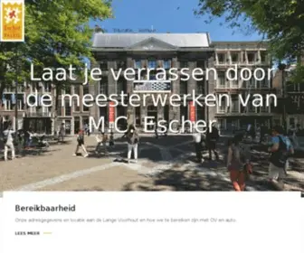 Escherinhetpaleis.nl(Laat je verrassen door de meesterwerken van M.C) Screenshot