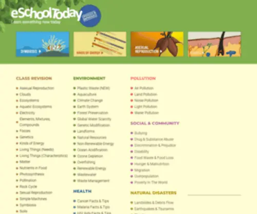 Eschooltoday.com(Learning can be fun) Screenshot