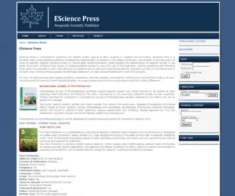 Escijournals.net(EScience Press) Screenshot
