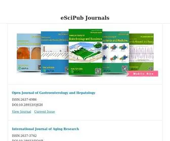 Escipub.org(ESciPub Journals) Screenshot