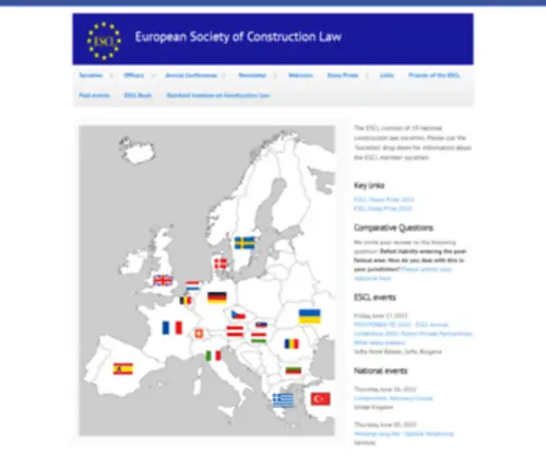 ESCL.org(European Society of Construction Law) Screenshot