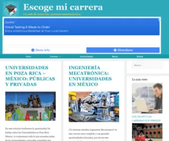 Escogemicarrera.com(Escoge mi carrera) Screenshot