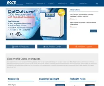 EscoGlobal.co.uk(Microbiological Safety Cabinets) Screenshot