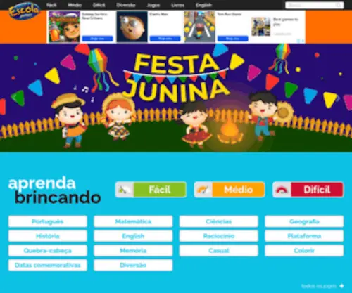 Escolagames.com(Escola Games) Screenshot