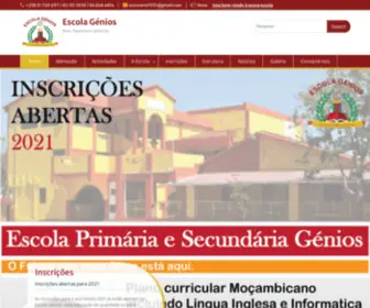 Escolagenios.edu.mz(Escola Génios) Screenshot