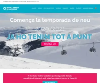 Escolalamolina.com(Escola d'esquí La Molina) Screenshot