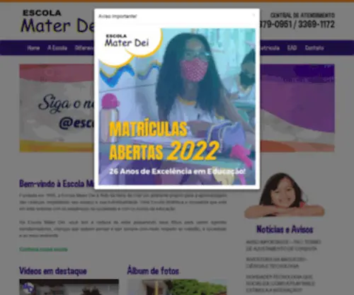 Escolamaterdei.com.br(Escola Mater Dei) Screenshot