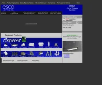 Escolighting.com(Esco Lighting Inc) Screenshot