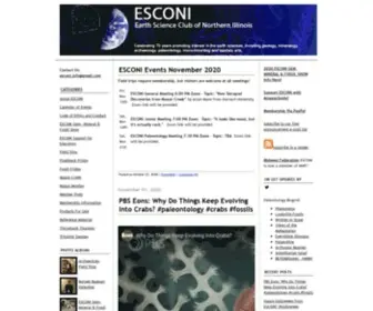 Esconi.org(Earth Science Club of Northern Illinois) Screenshot