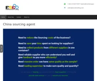 Escootrading.com(China sourcing agent) Screenshot