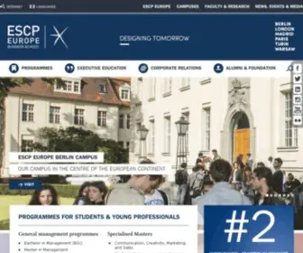 ESCP-Eap.eu(ESCP Europe Business School offering MBA) Screenshot