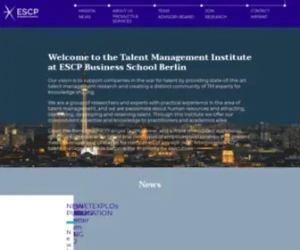 EscPeurope-Talentmanagementinstitut.de(Our vision) Screenshot