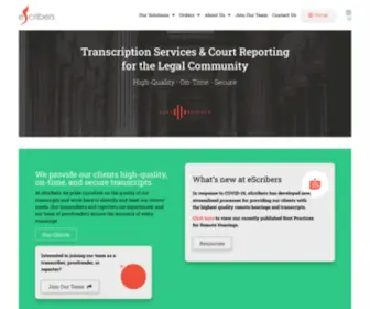 Escribers.net(Leading transcription and reporting services across the US) Screenshot