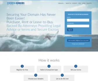 Escrow.domains(Site Maintenance) Screenshot