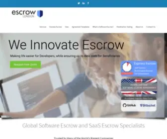 Escrowlondon.com(Escrow London North America) Screenshot