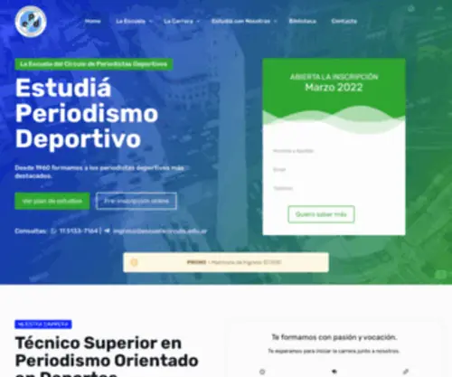 Escuelacirculo.com.ar(Escuela Superior de Periodismo Deportivo) Screenshot