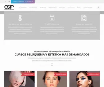 Escuelaesip.com(Escuela Superior de Imagen Profesional Cursos de Peluqueria Estetica y Maquillaje) Screenshot