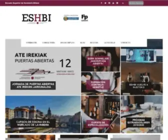 Escuelahosteleria.com(Escuela Superior de Hosteleria Bilbao · Matrículas 2020/2021) Screenshot