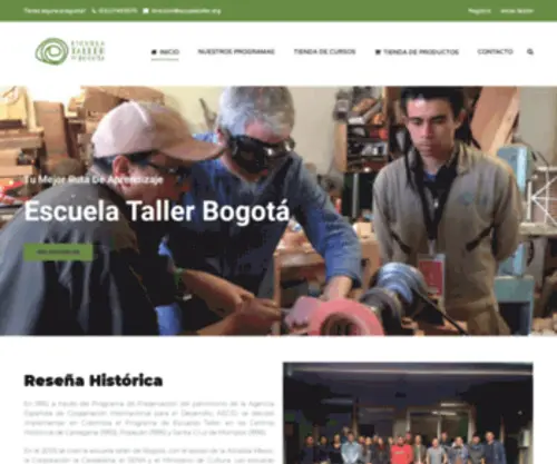 Escuelataller.org(La mejor escuela taller de Colombia) Screenshot