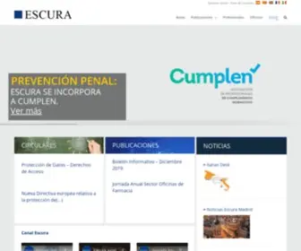 Escura.com(Abogados, Economistas, Asesoramiento Legal y Fiscal) Screenshot
