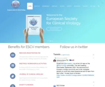 ESCV.org(European Society for Clinical Virology) Screenshot