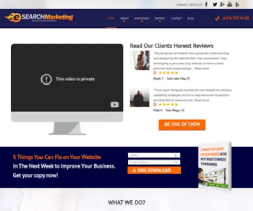 Esearchmarketing.com(San Diego Web Design) Screenshot