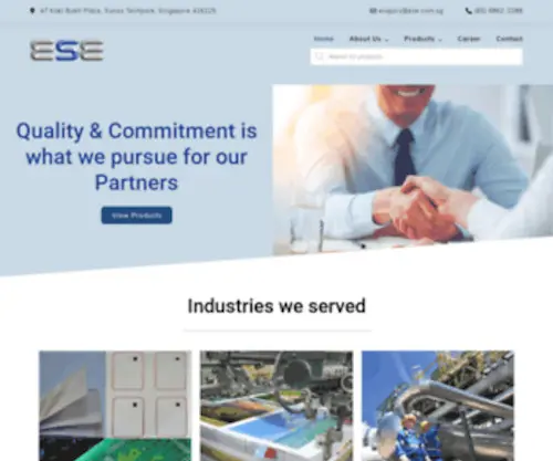 Ese.com.sg(ESE Industries (S) Pte Ltd) Screenshot